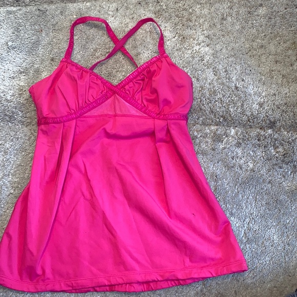 Lululemon Fuchsia V-Neck Yoga Top - Picture 1 of 4